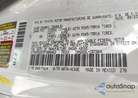 2023 Toyota Tacoma Sr z USA, uszkodzony, nr VIN 3TYRX5GN7PT088462